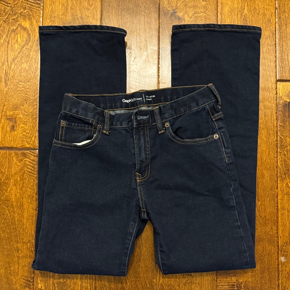 GAP kids Deep Indigo slim boot Jeans